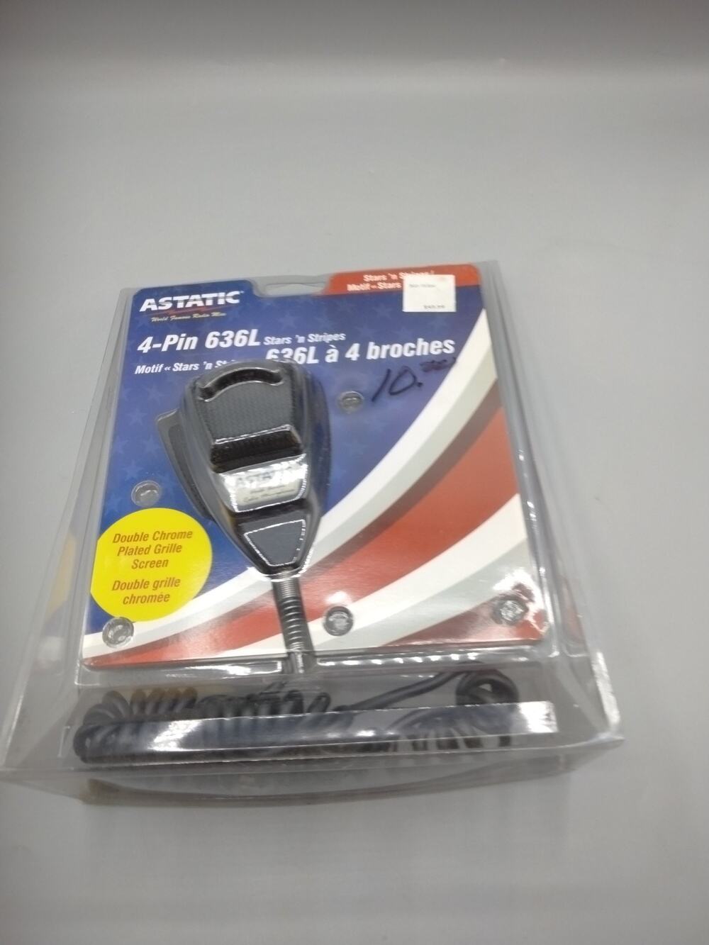Astatic 636L-C Chrome Noise Canceling NOT powered Microphone lot 4Pin cb radio